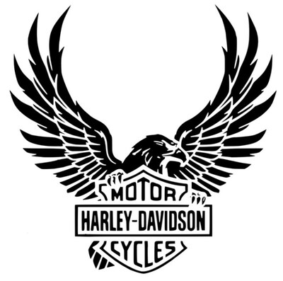 Harley Eagle and shield Vinyl Window Decal, Window Sticker.! - image1